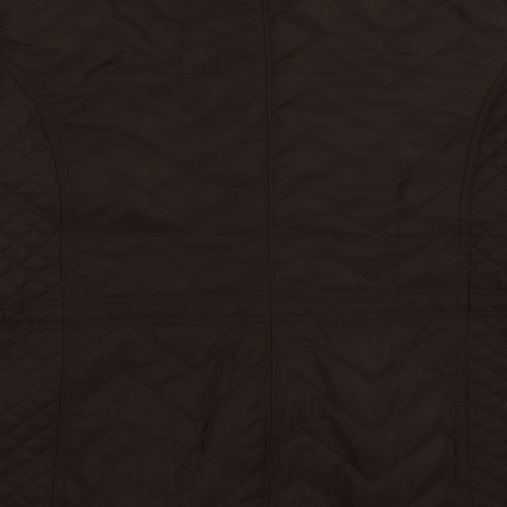 EWM Womens Brown Puffer Jacket Jacket Size 14 Zip