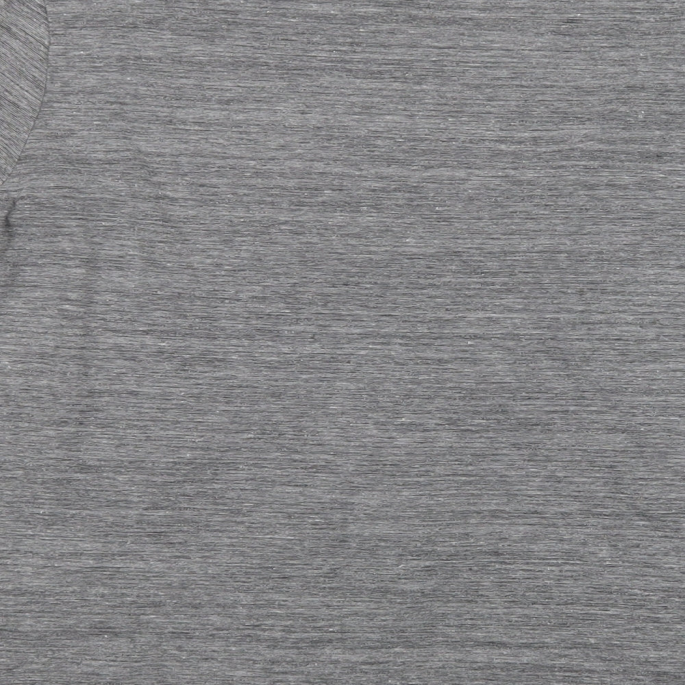 Marks & Spencer Womens Grey Polyacrylate Fibre Basic Blouse Size 16 Crew Neck