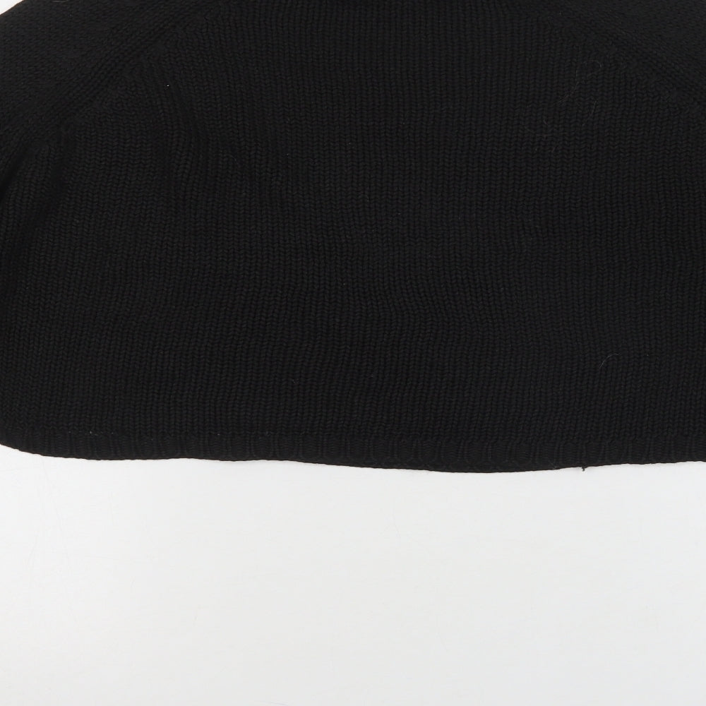 QED Womens Black Mock Neck Acrylic Pullover Jumper Size M
