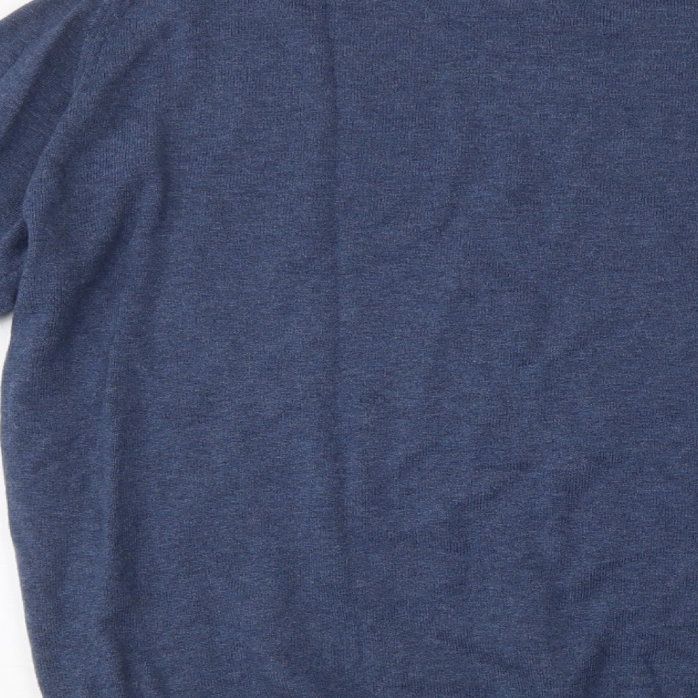Threadbare Mens Blue Crew Neck Cotton Pullover Jumper Size M