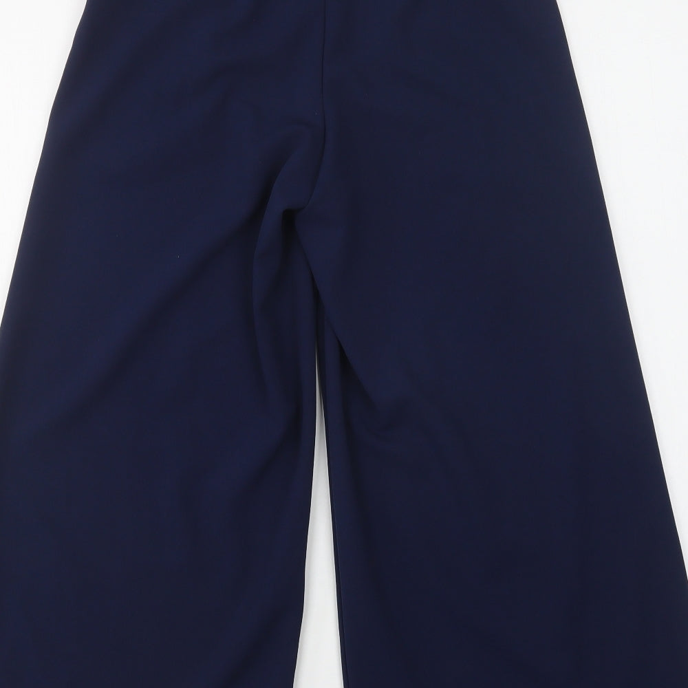 Queenie London Womens Blue Polyester Dress Pants Trousers Size 8 L23 in Regular Zip