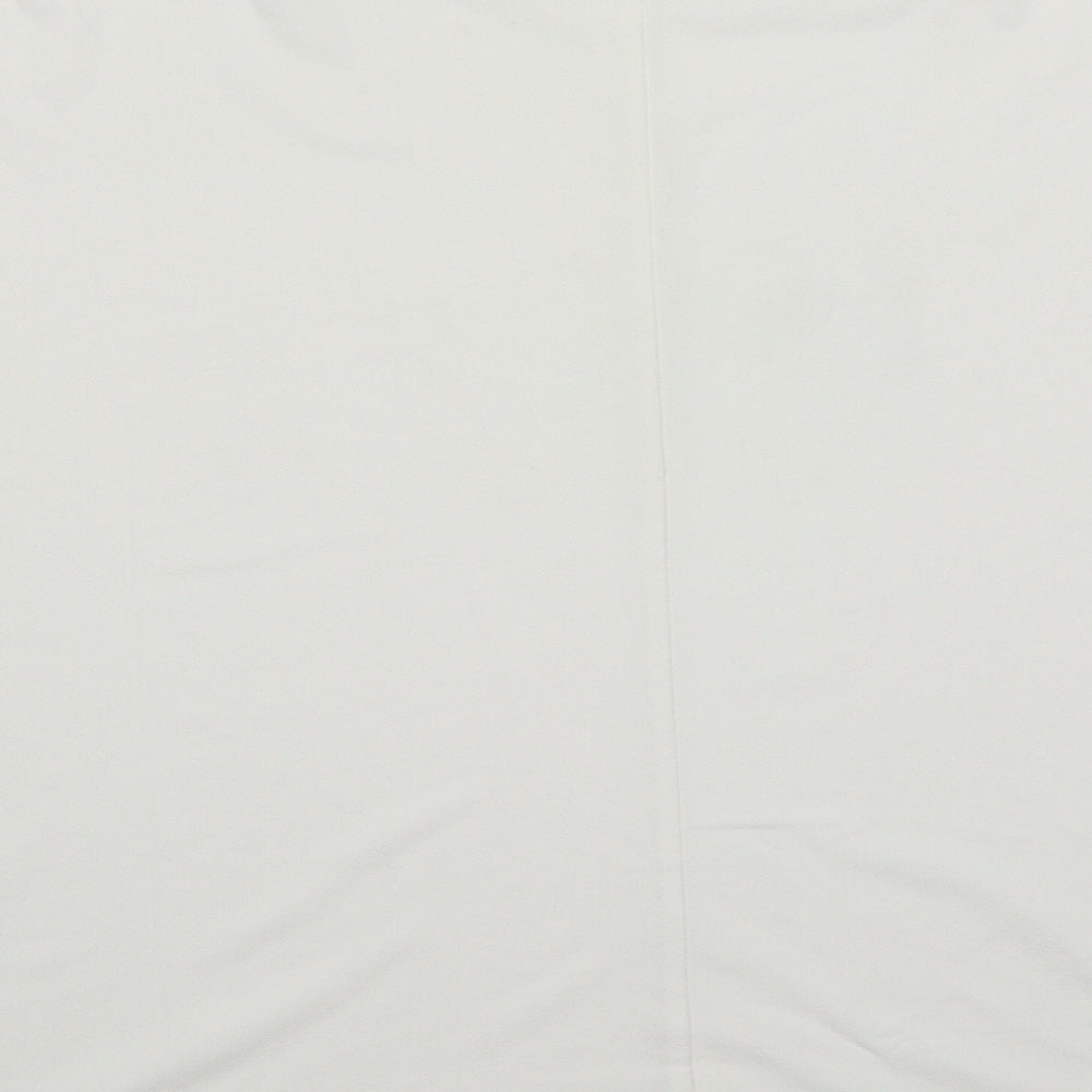 H&M Womens White Polyester Basic T-Shirt Size M Round Neck