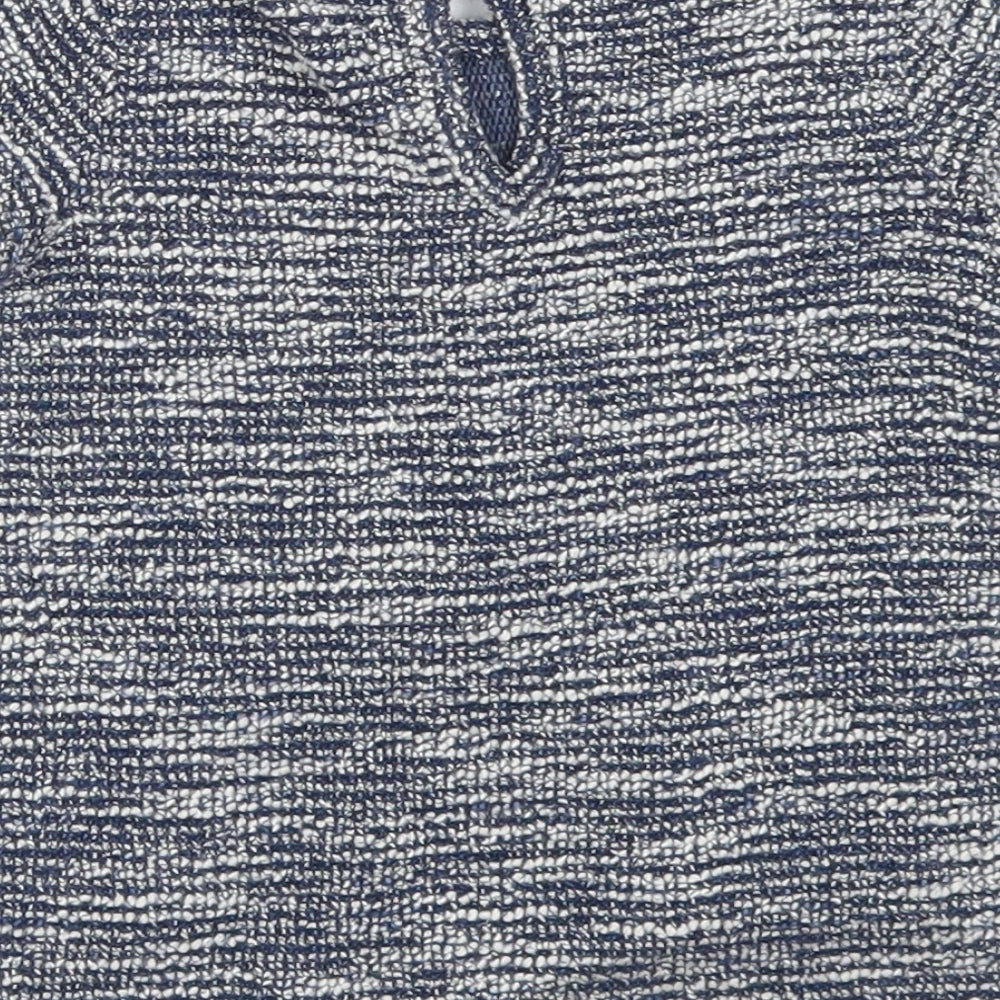 Primark Girls Blue Cotton A-Line Size 6-9 Months Crew Neck Button