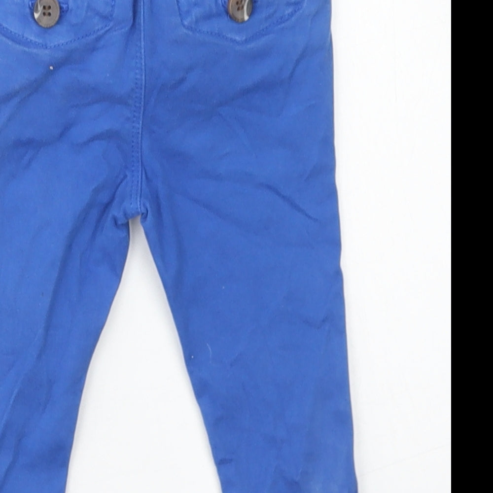 NEXT Boys Blue Cotton Capri Jeans Size 3-6 Months Button
