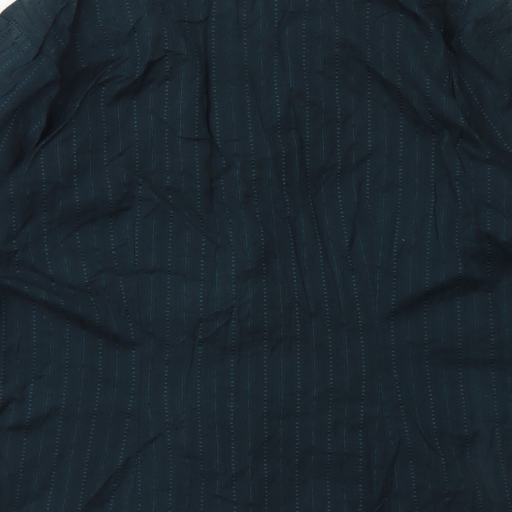 Wrdrobe Womens Blue Cotton Basic Button-Up Size 12 Collared