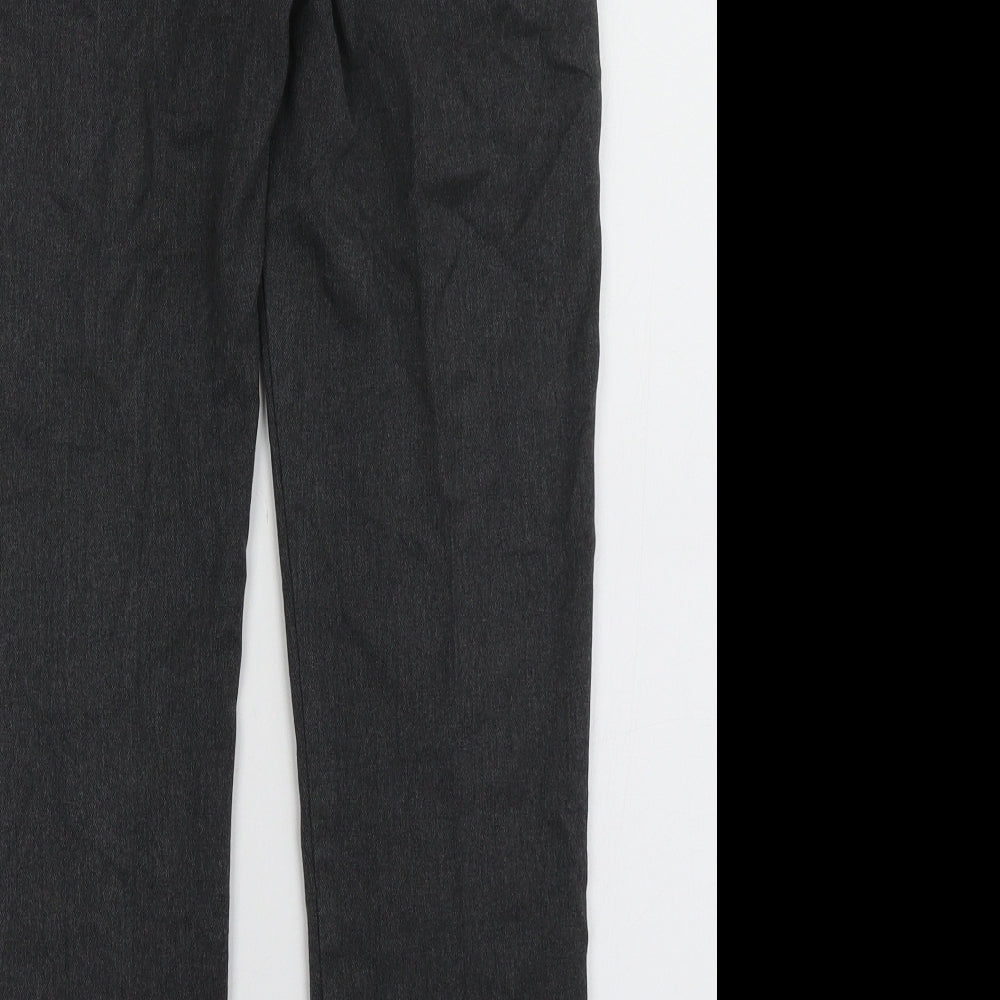 Matalan Boys Grey Polyester Capri Trousers Size 11 Years Regular Hook & Eye - school wear