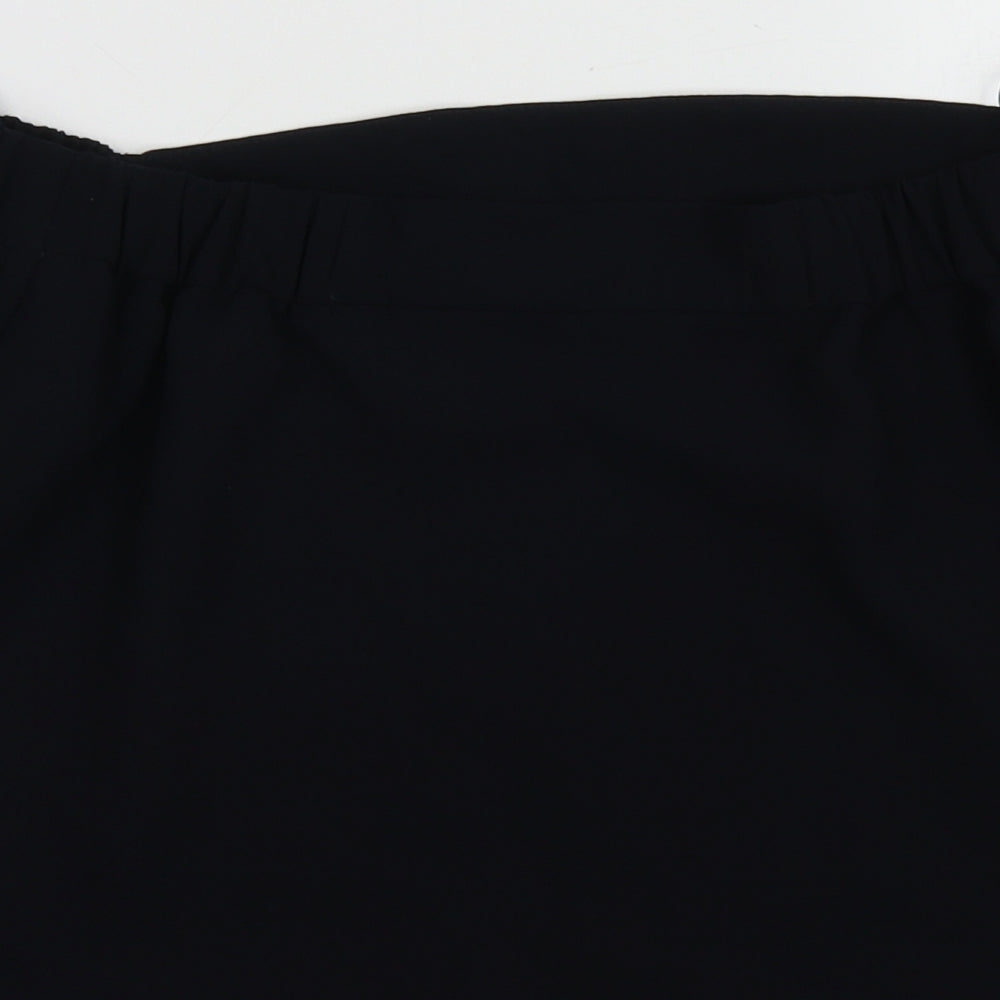 Topshop Womens Blue Polyester Cropped Blouse Size 4 Off the Shoulder