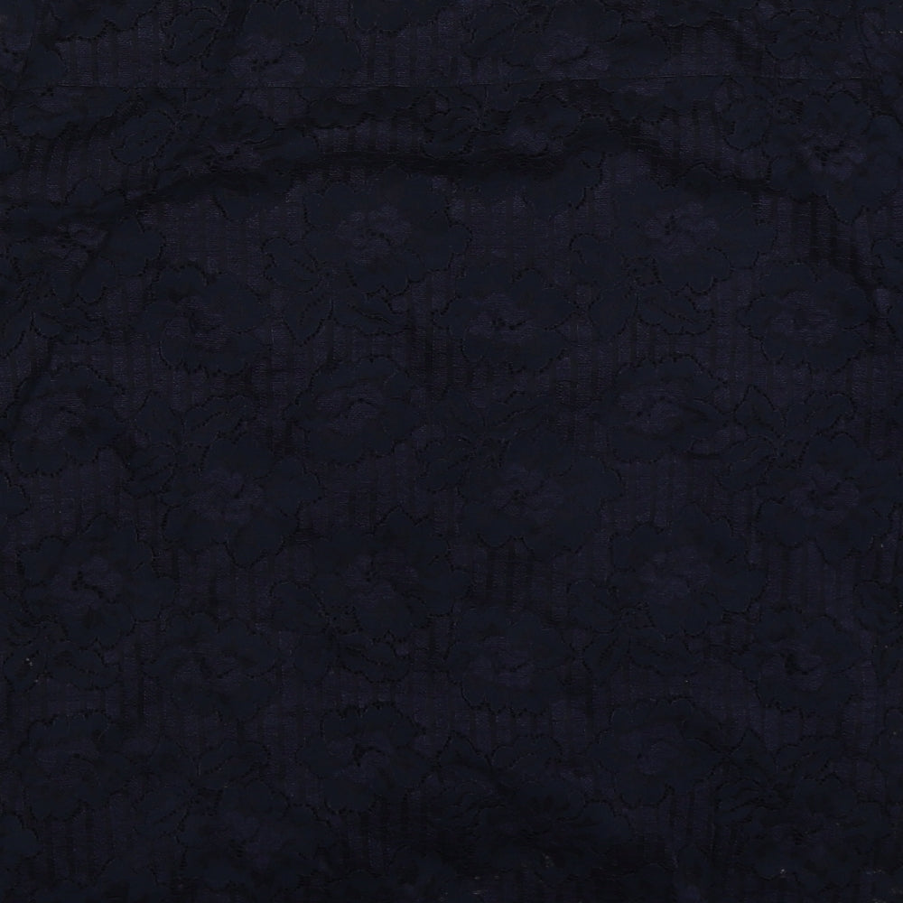 TOM TAILOR Womens Blue Cotton Basic Blouse Size 14 Round Neck