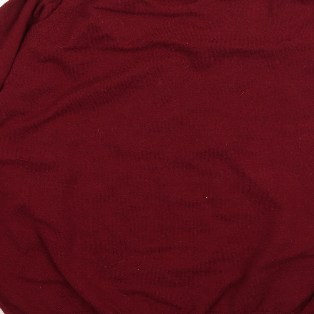 Hammond Mens Red V-Neck Cotton Pullover Jumper Size L