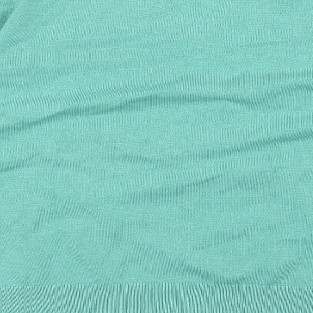 paramour Womens Green V-Neck Viscose Cardigan Jumper Size XL