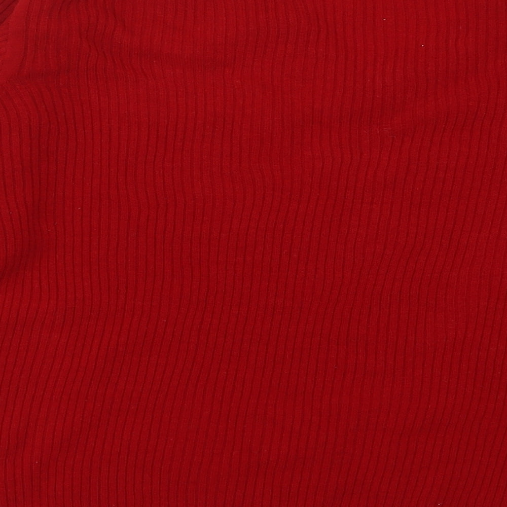 Preworn Womens Red Acrylic Pullover Sweatshirt Size 20 Pullover