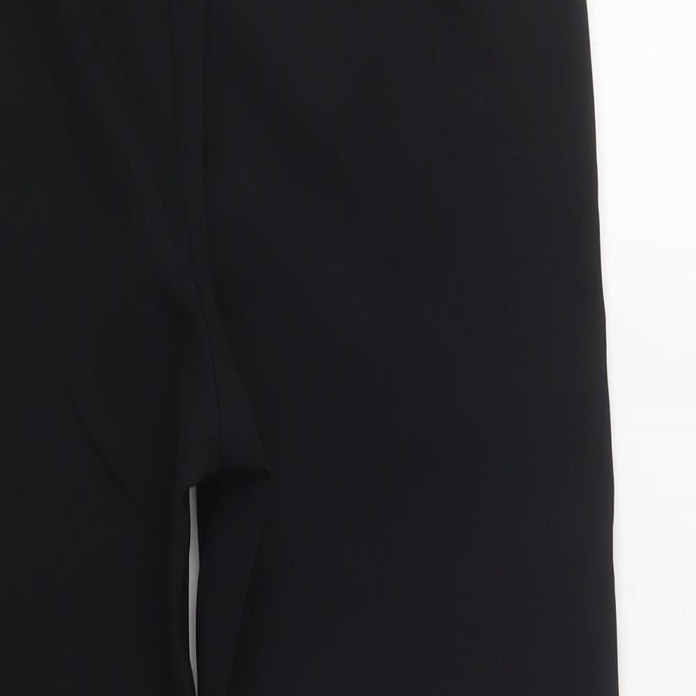 Cotton Brothers Womens Black Polyester Cropped Trousers Size XS L22 in Regular Zip