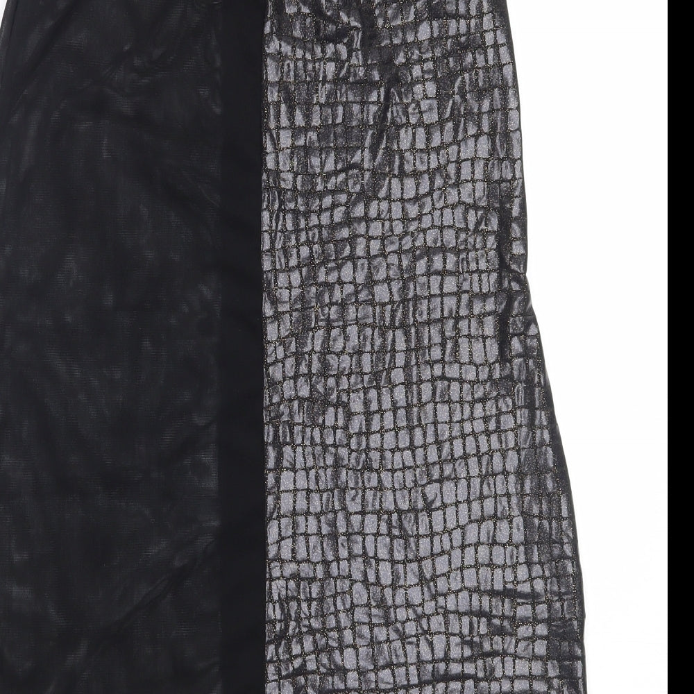 Preworn Womens Black Polyester Camisole Blouse Size S Square Neck