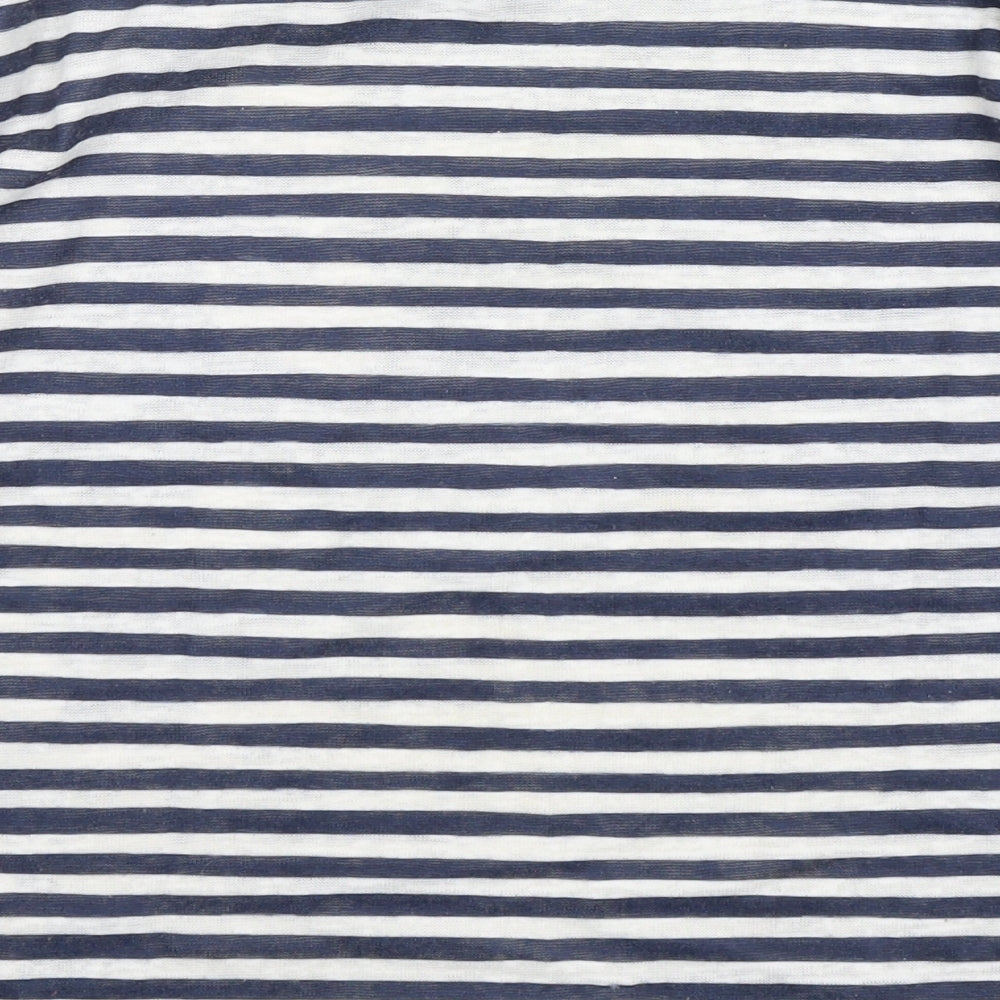 Per Una Womens Multicoloured Round Neck Striped Polyester Pullover Jumper Size 10