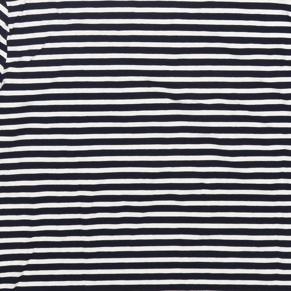 Jumper Womens Multicoloured Striped Viscose Basic T-Shirt Size S V-Neck