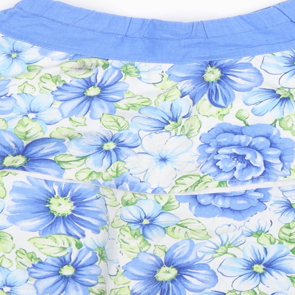 Preworn Womens Multicoloured Floral Polyester Mini Skirt Size 10
