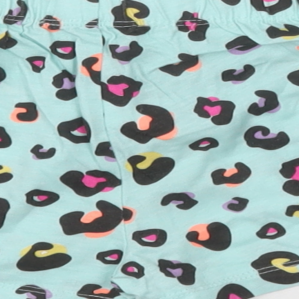 Dunnes Stores Girls Blue Animal Print Cotton Cami Sleep Shorts Size 2-3 Years Tie