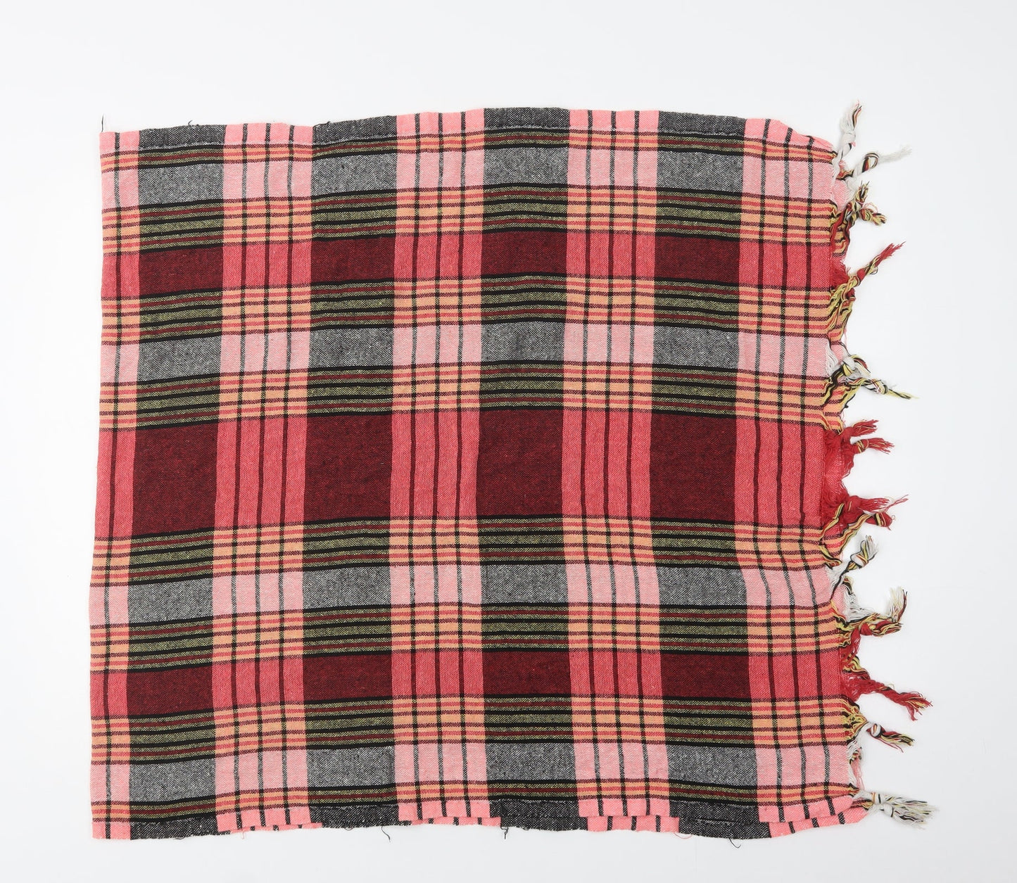 Preworn Womens Pink Check Shawl/Wrap