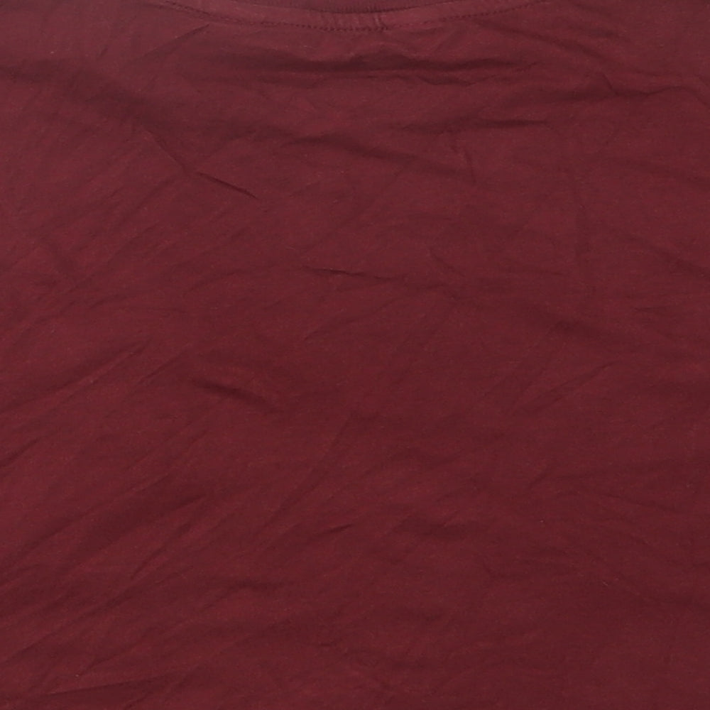 New Look Girls Purple Cotton Cropped T-Shirt Size 10-11 Years Crew Neck - Beverly Hills