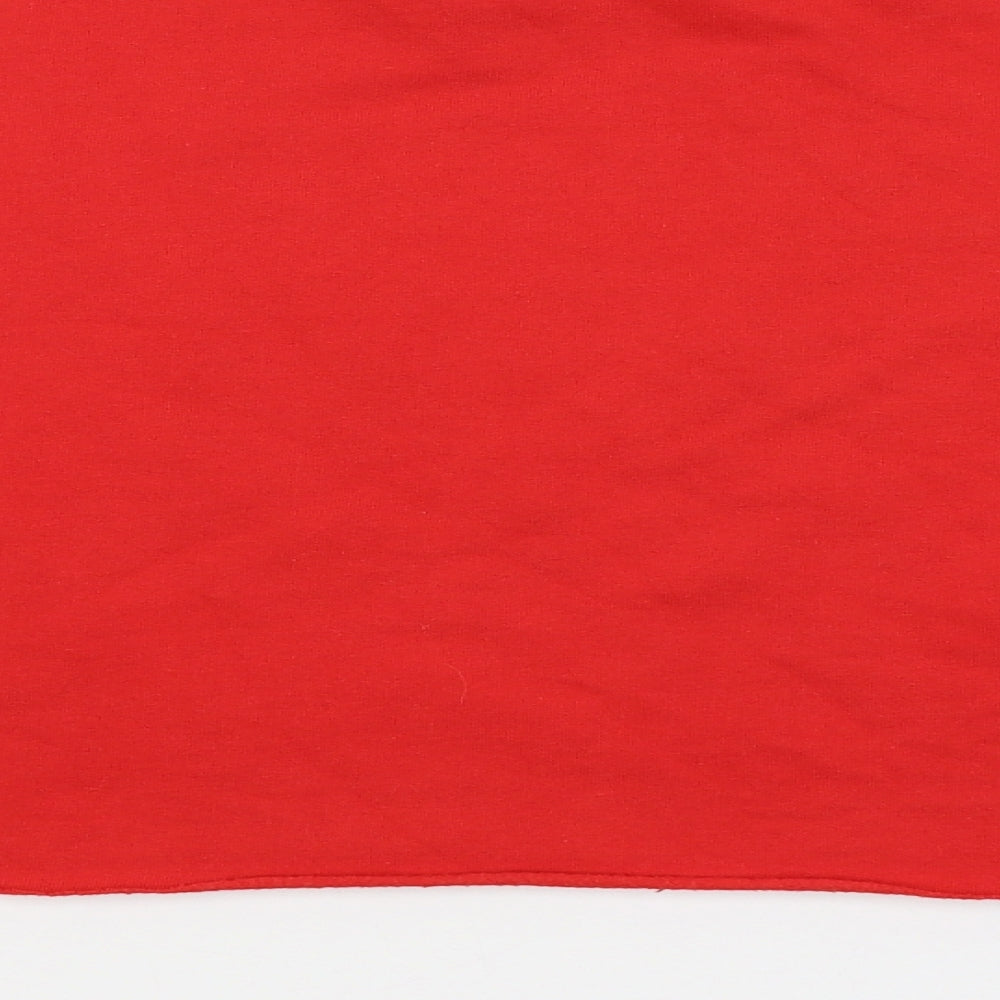 Primark Womens Red Round Neck Cotton Pullover Jumper Size L - Break the Rules