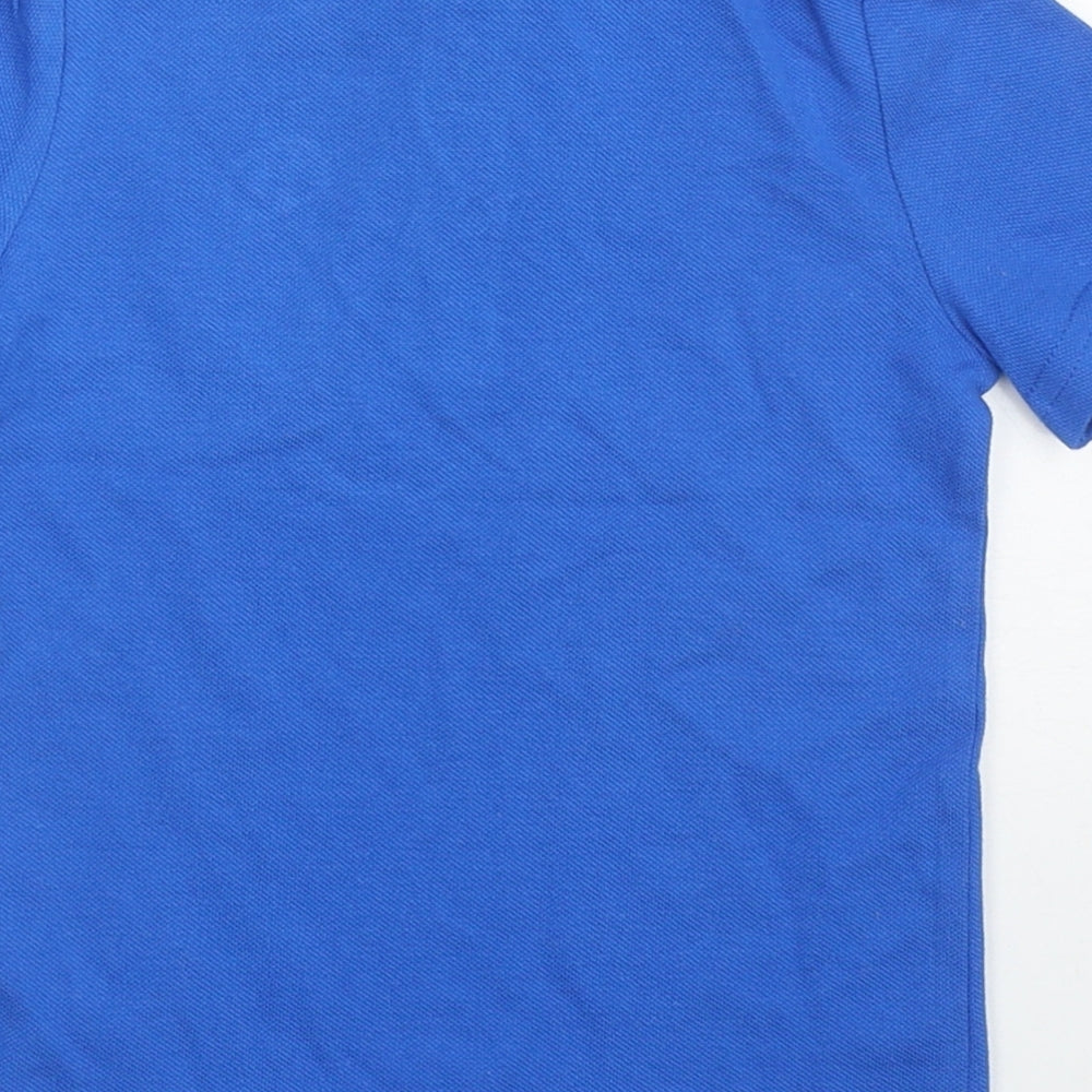 F&F Boys Blue Cotton Basic Polo Size 12-18 Months Collared Pullover