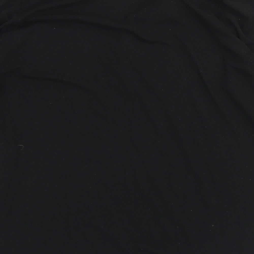 Primark Womens Black Polyester Basic Blouse Size S Round Neck