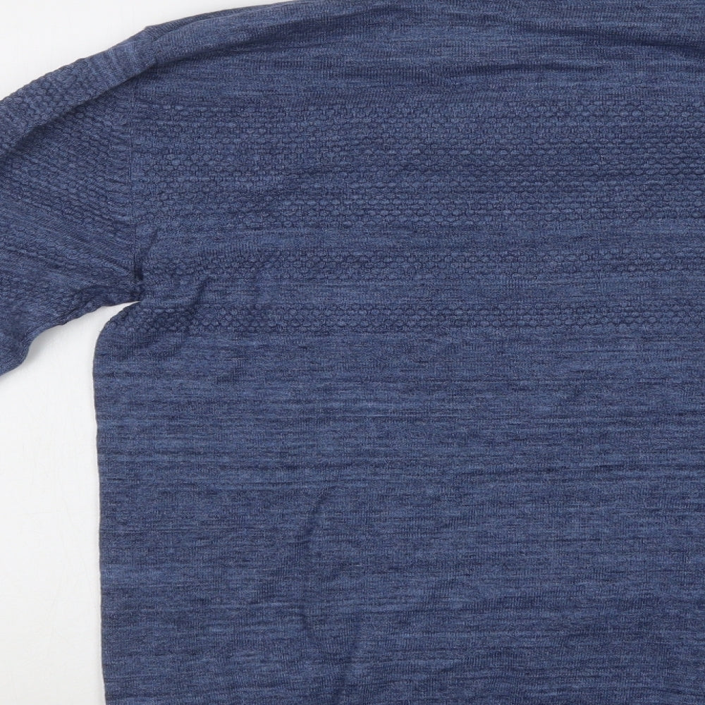 NEXT Mens Blue Collared Cotton Pullover Jumper Size M