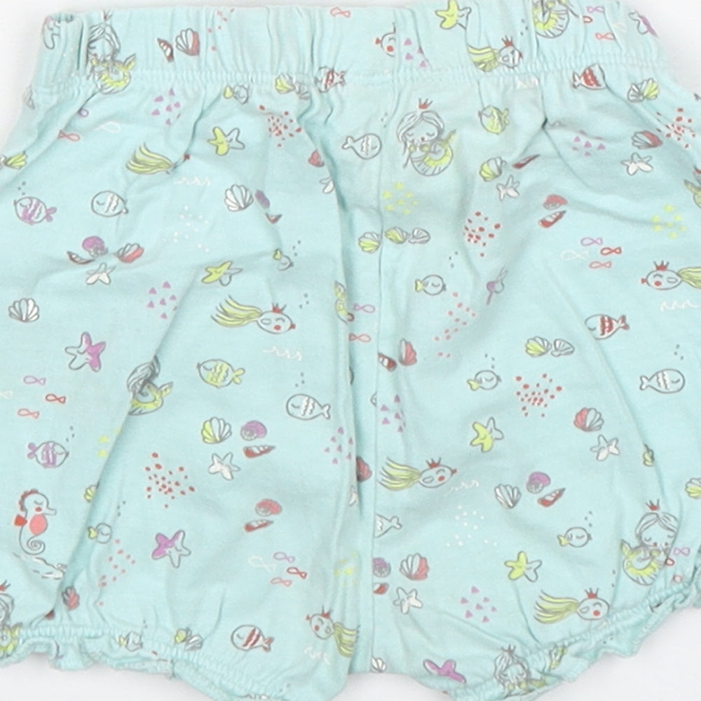 George Girls Green Cotton Sweatpants Trousers Size 9-12 Months - Shorts