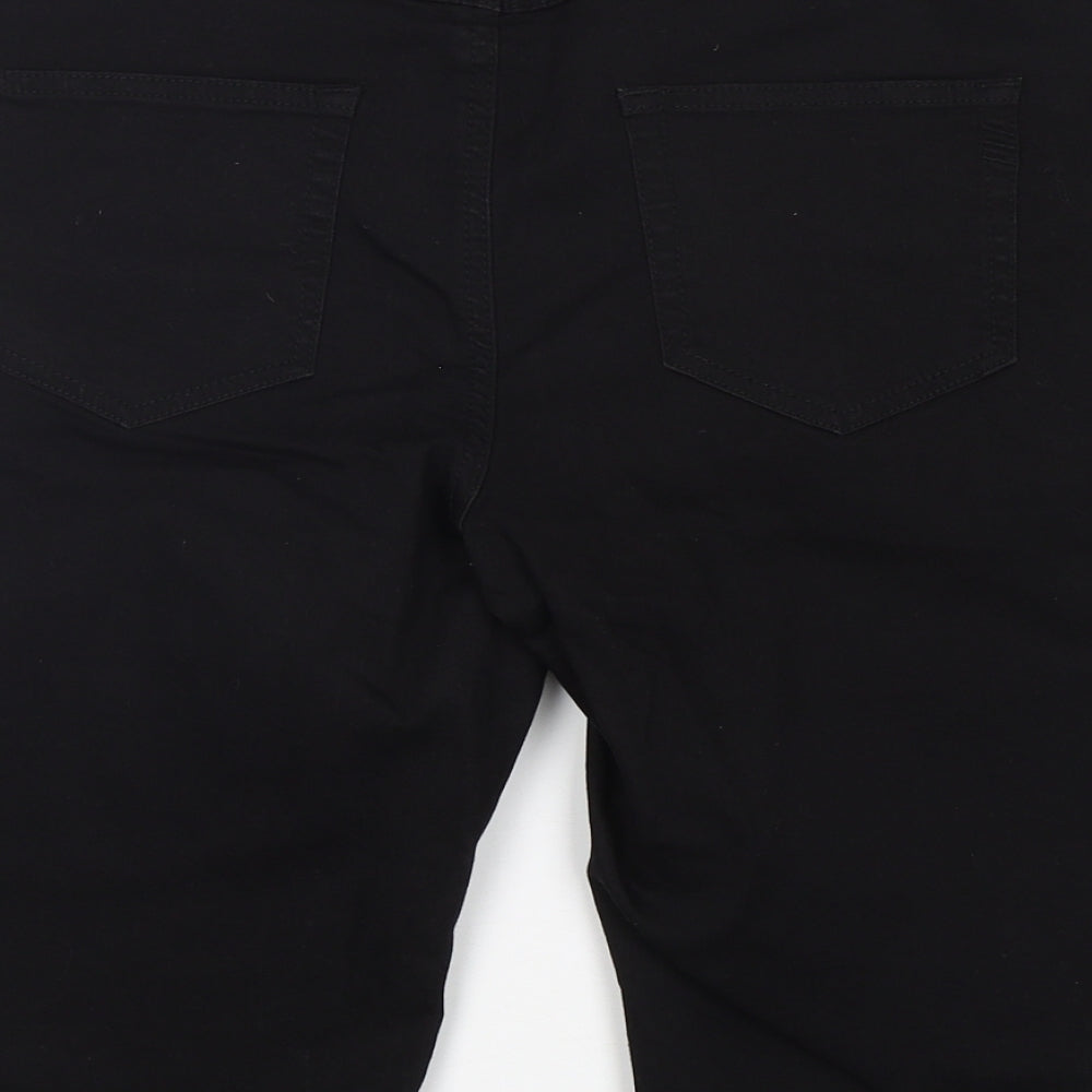 George Womens Black Cotton Bermuda Shorts Size 16 L12 in Regular