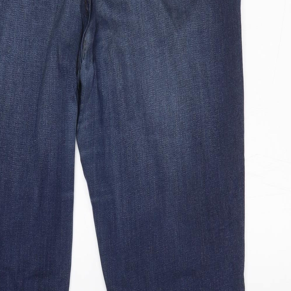 F&F Womens Blue Cotton Skinny Jeans Size 16 L30 in Regular
