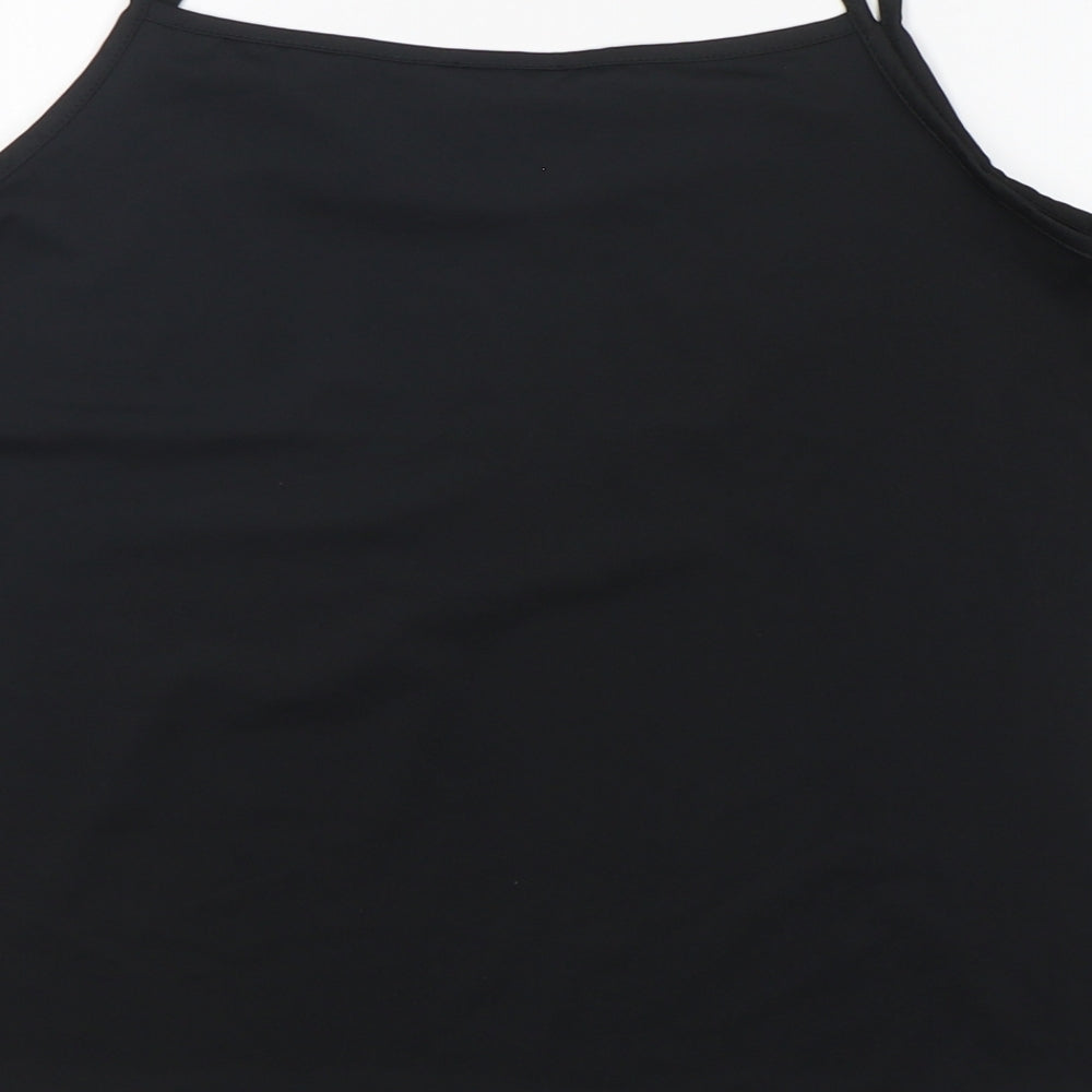Tilber Womens Black Polyester Camisole Tank Size 14 Round Neck