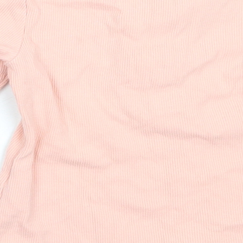 George Girls Pink Cotton Basic T-Shirt Size 18-24 Months Round Neck