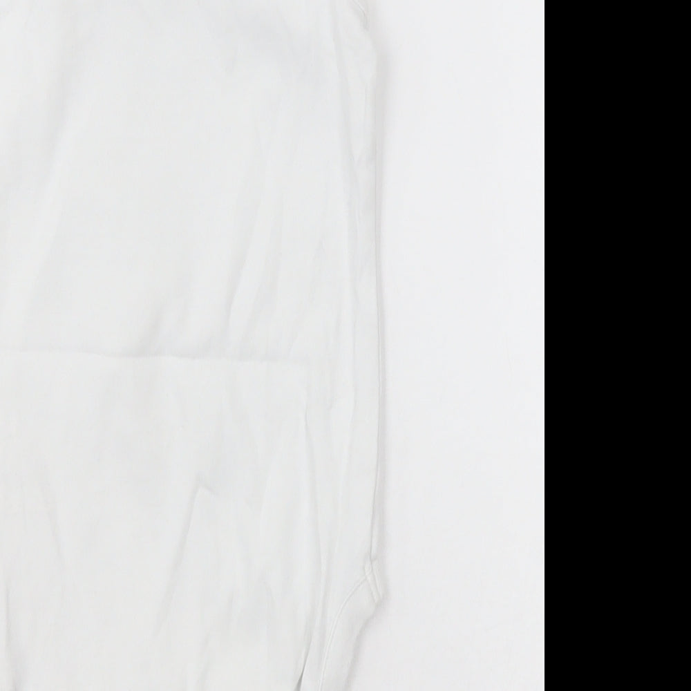 NEXT Girls White Cotton Bodysuit One-Piece Size 2-3 Years Button - Unisex