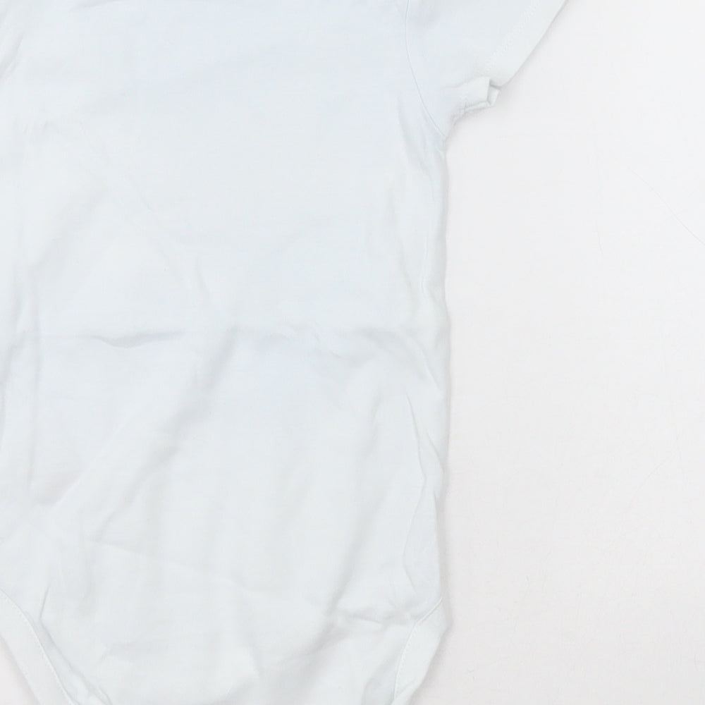 NEXT Girls White Cotton Bodysuit One-Piece Size 2-3 Years Button - Unisex