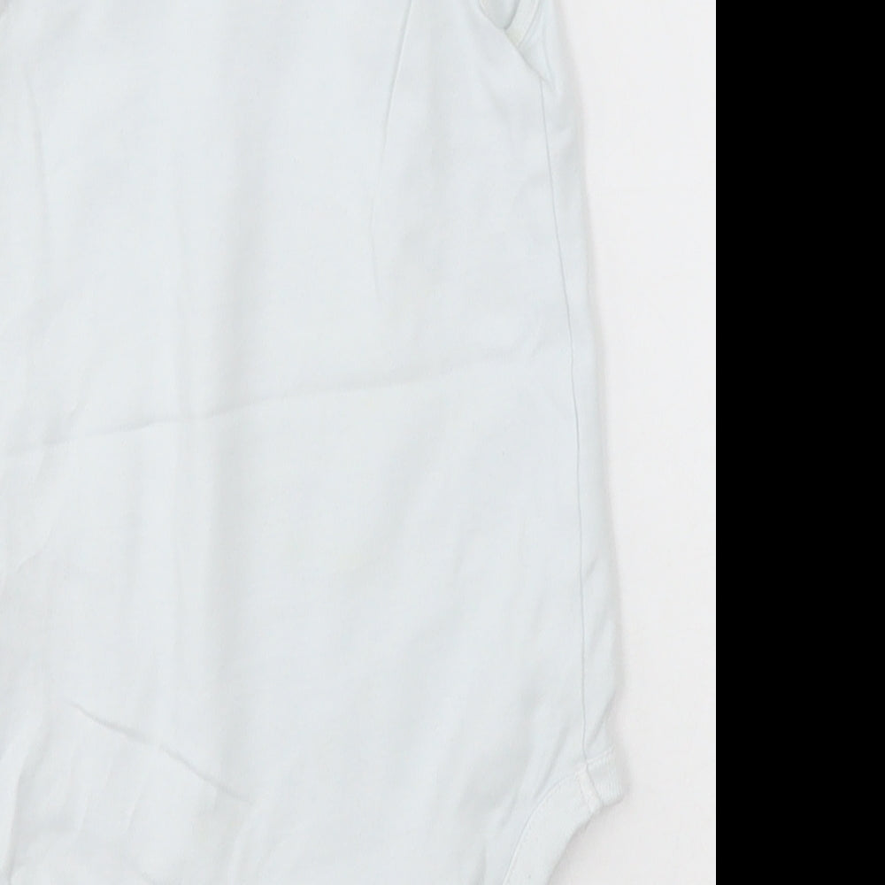 NEXT Girls White Cotton Bodysuit One-Piece Size 2-3 Years Button