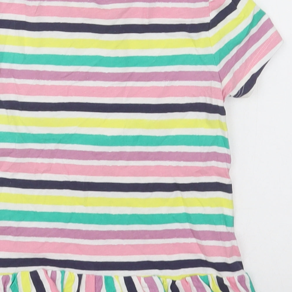 so cute Girls Multicoloured Striped Cotton Basic Casual Size 2 Years Crew Neck Pullover - sweet