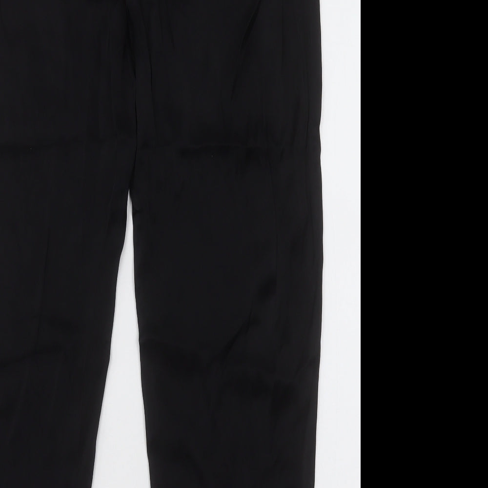 Gap Womens Black Viscose Trousers Size 6 L28 in Regular Hook & Eye