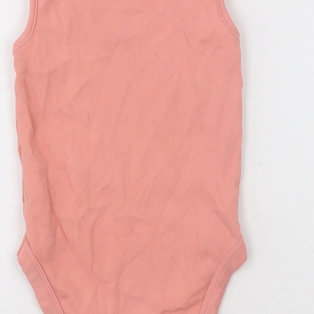 George Girls Pink Cotton Babygrow One-Piece Size 12-18 Months Buckle