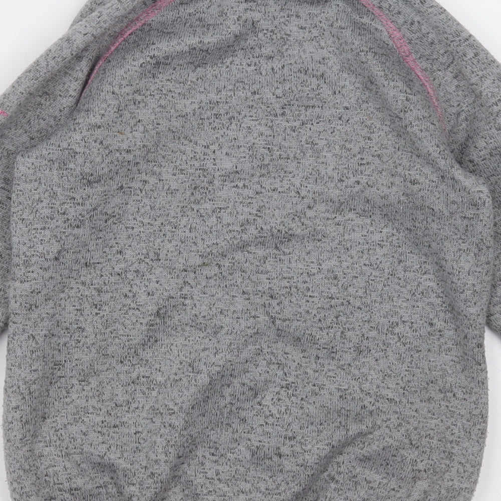 Trespass Girls Grey Polyester Full Zip Sweatshirt Size 5-6 Years Zip