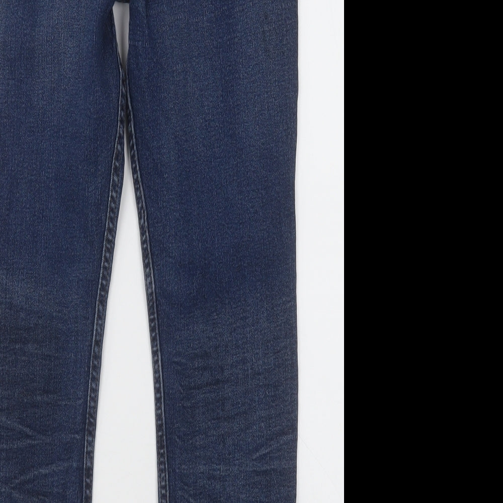 F&F Boys Black Cotton Straight Jeans Size 11-12 Years Regular Button