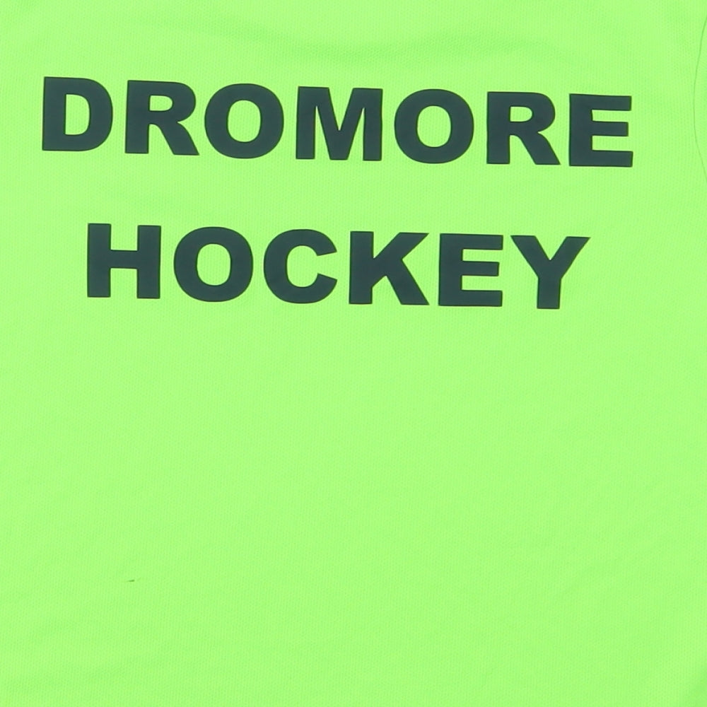 Awdis Boys Green Polyester Basic T-Shirt Size 5-6 Years Crew Neck Pullover - dromore hockey club