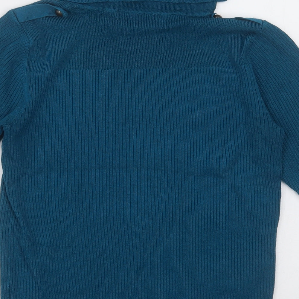 Marks and Spencer Womens Blue Viscose Pullover Sweatshirt Size 12 Pullover