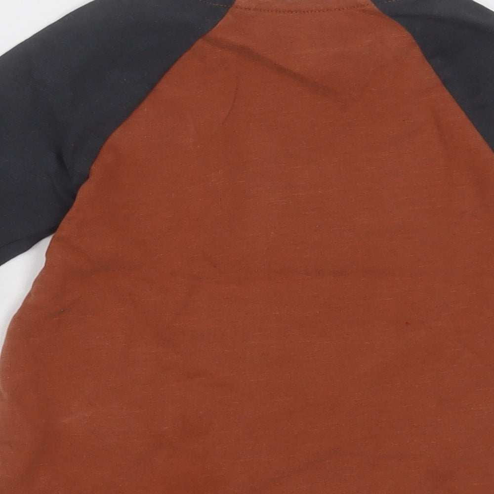 Next Boys Brown Cotton Pullover Sweatshirt Size 3 Years Pullover