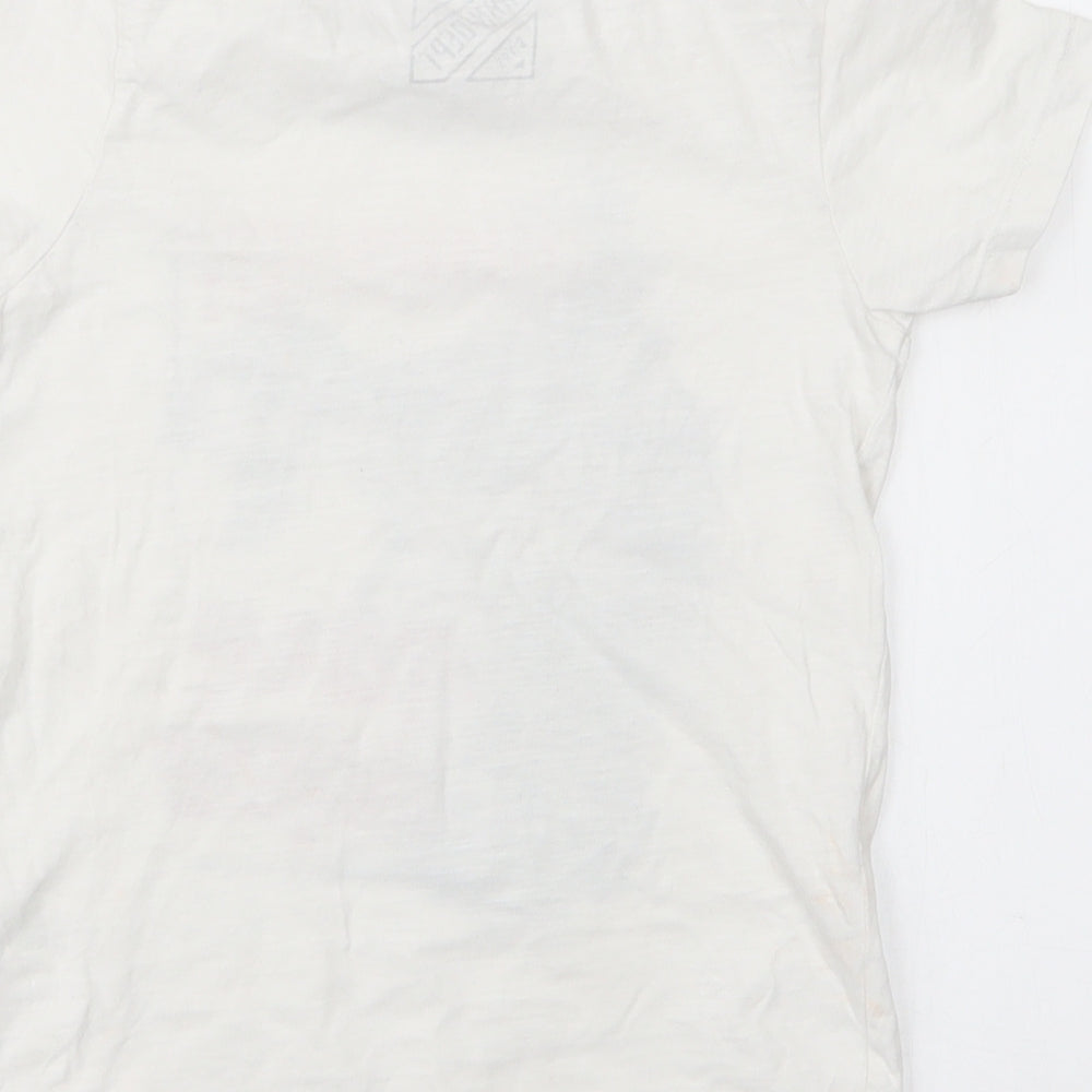 Matalan Boys White 100% Cotton Basic T-Shirt Size 6 Years Round Neck Pullover - dinosaur