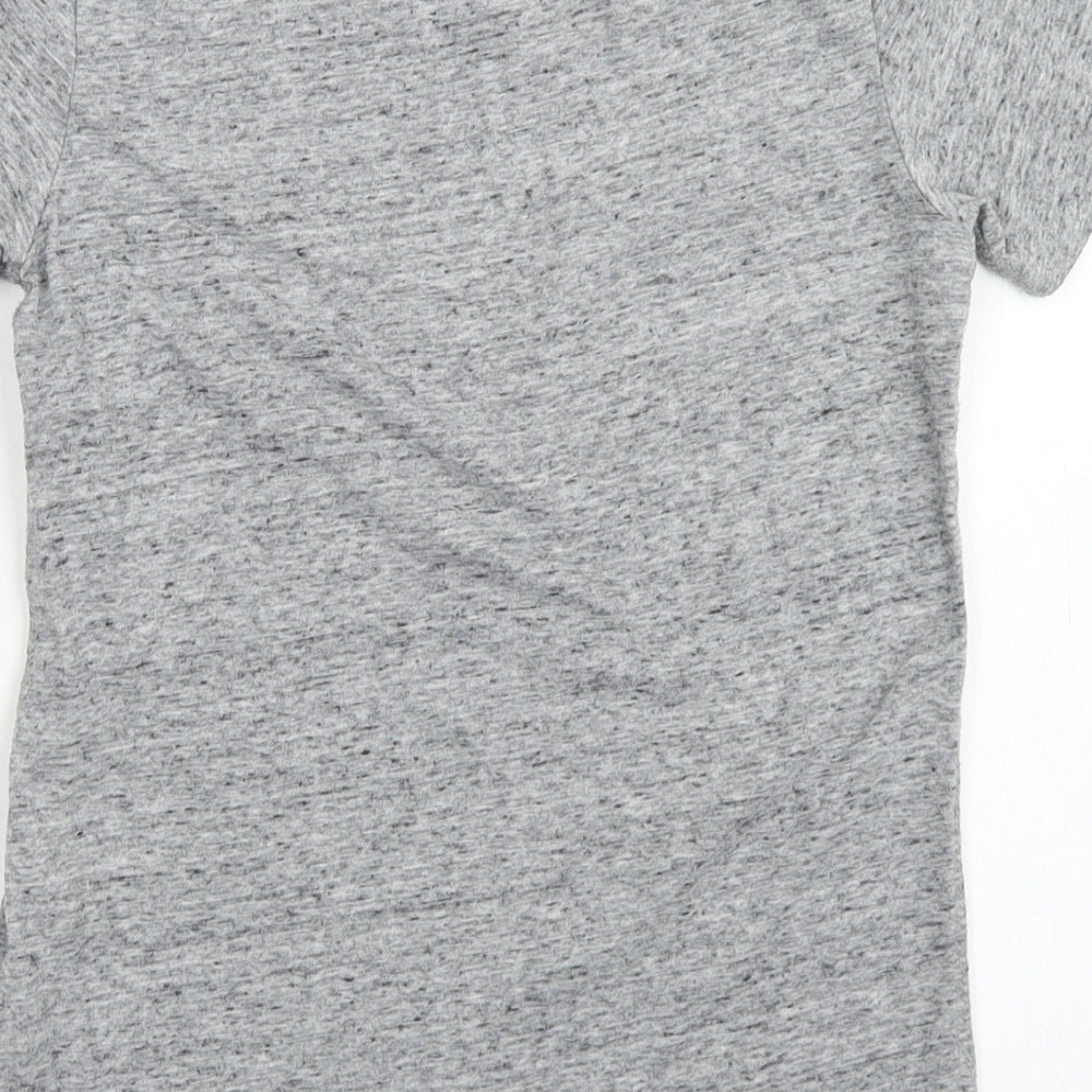 Cotton On Boys Grey Cotton Basic T-Shirt Size 8 Years Crew Neck