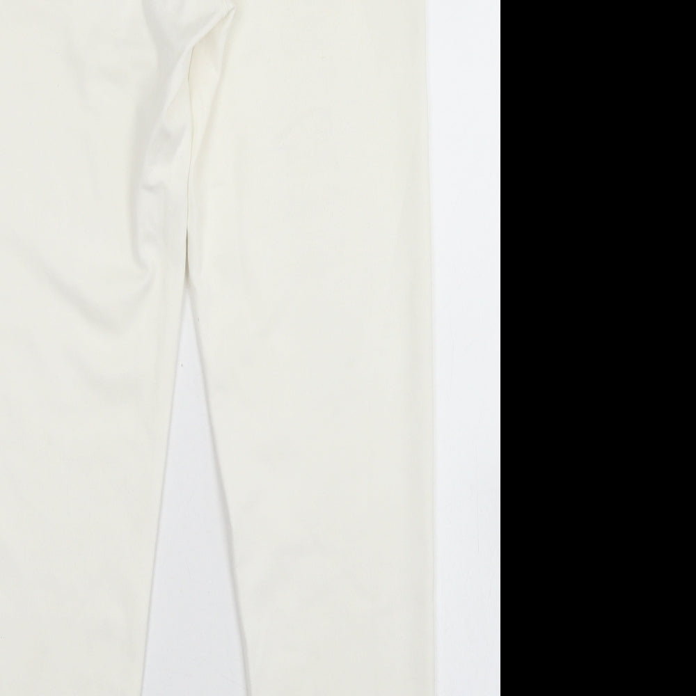 Al Paradise Womens White Viscose Jegging Jeans Size M L27 in Regular Button