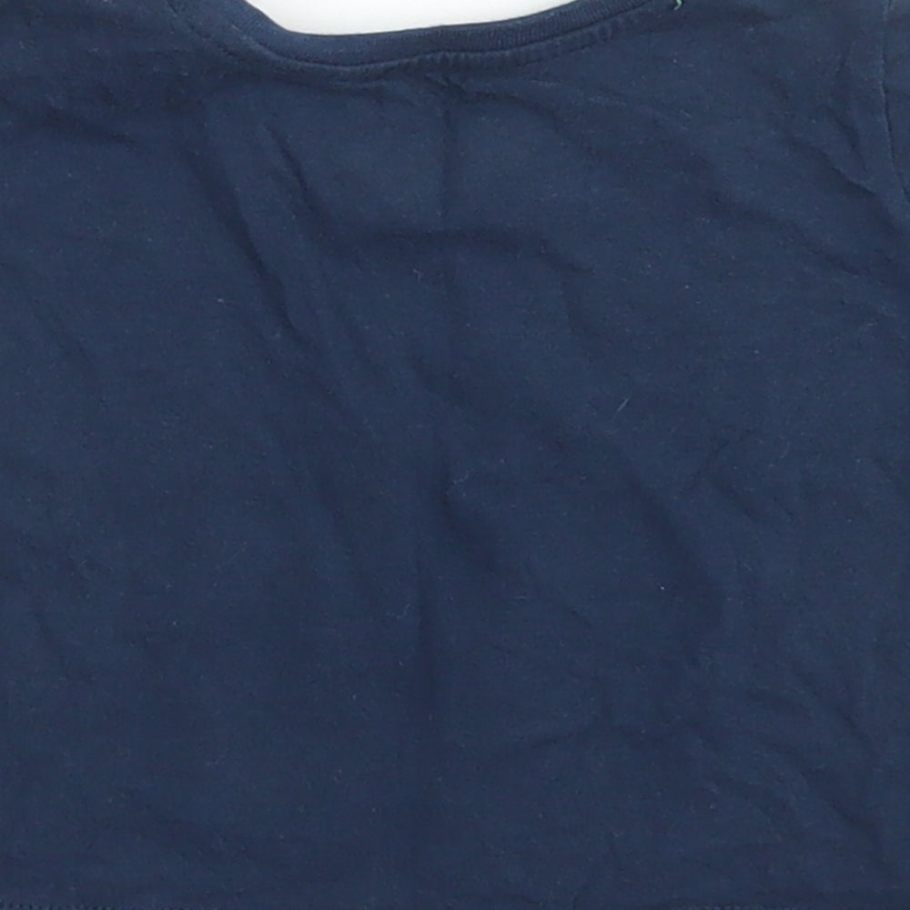 Little Rebel Boys Blue Cotton Basic T-Shirt Size 9-12 Months Crew Neck - Lobster