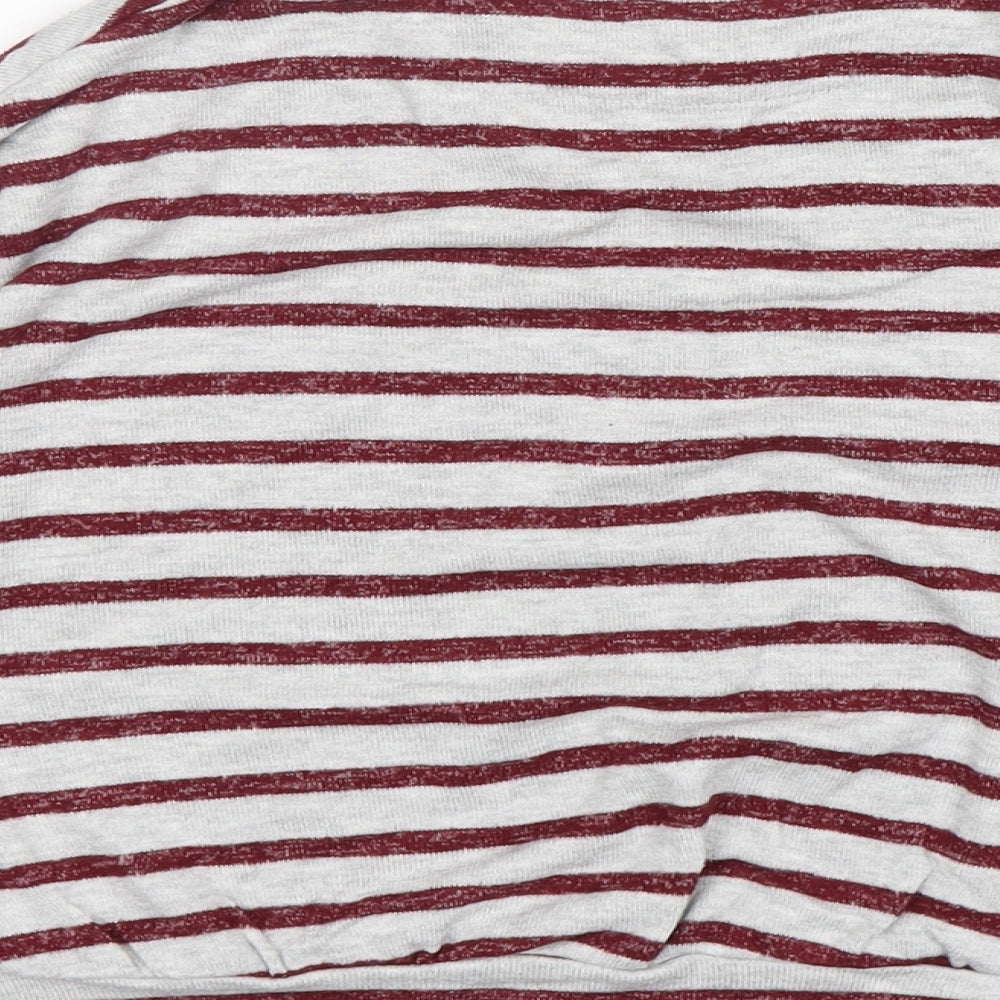 Marks & Spencer Girls Multicoloured Striped Viscose Pullover Sweatshirt Size 8-9 Years