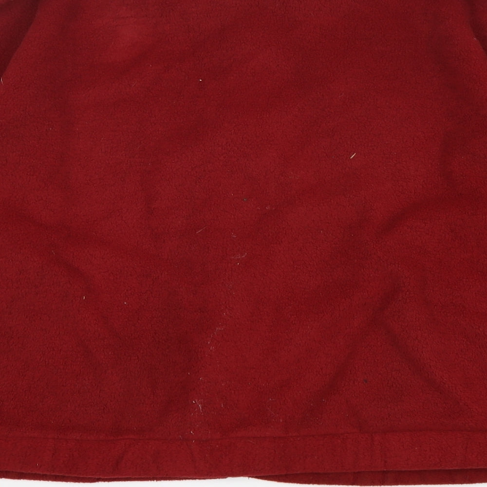 Pure Womens Red Polyester Full Zip Sweatshirt Size L