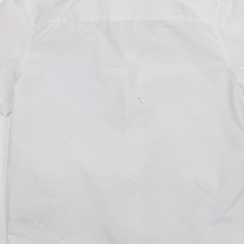 F&F Boys White Cotton Basic Button-Up Size 8-9 Years Collared - School Wear